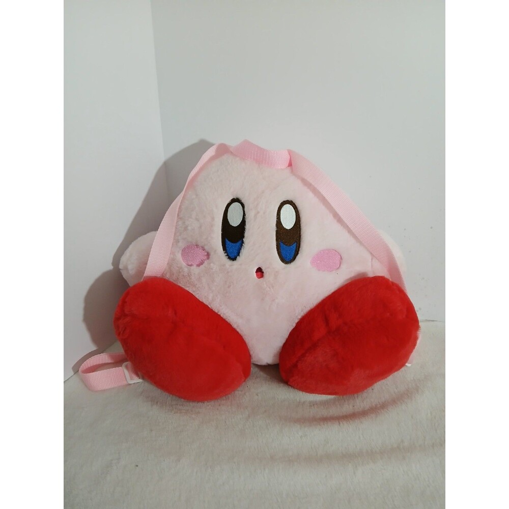 Kirby Of‎ The Stars Plush Backpack Nintendo Fuzzy San-Ei Hal 14” Tall